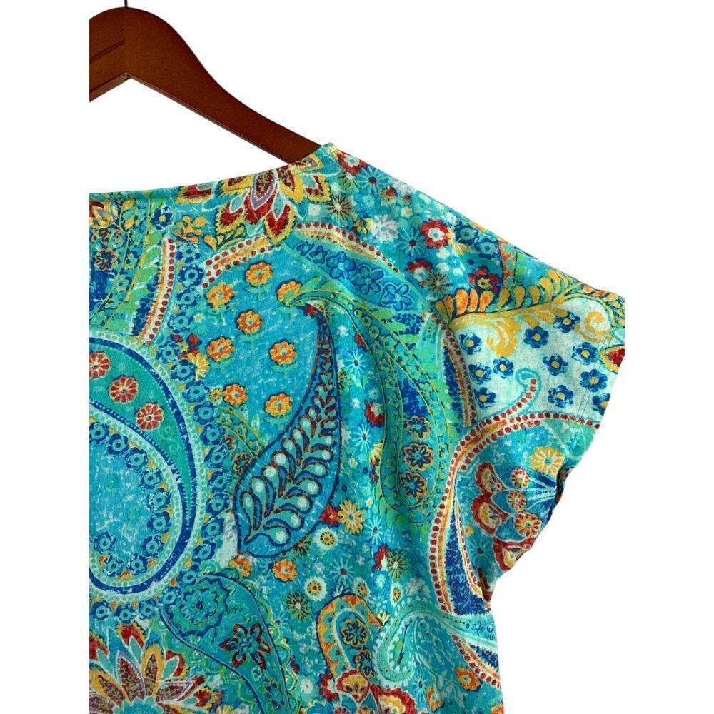Women's Ralph Lauren Colorful Pattern Shirt, 100% Cotton - Size 1X - Picture 5 of 9
